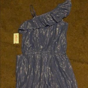 Girls Cat & Jack Off shoulder pants jumper